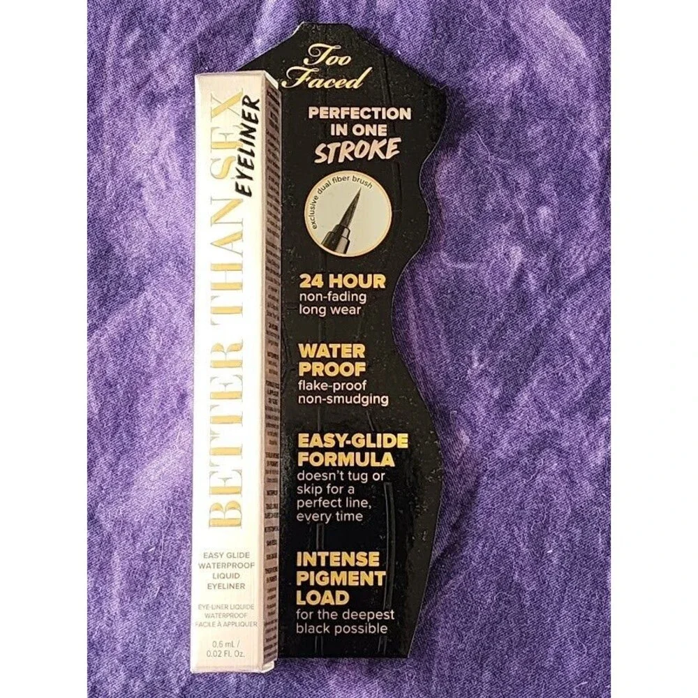 Too Faced Better Than Sex Waterproof 24HR Liquid Eyeliner Pen Deepest Black NIB